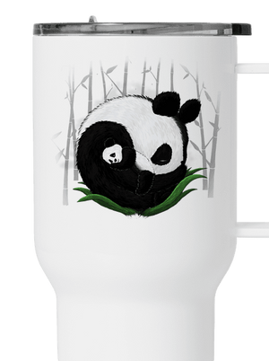 Két alvó panda termosz bögre White
