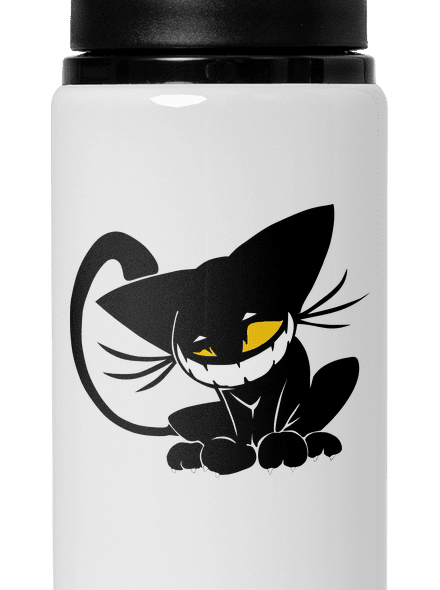 Evil cat kulacs White