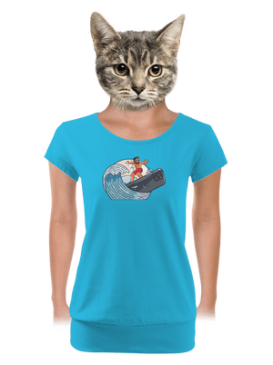 női póló elasztikus alsó szegéllyel