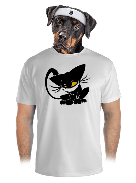 Evil cat férfi sportpóló White