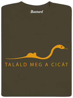 Találd meg a cicát férfi póló Urban Khaki