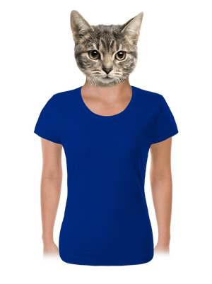 Nyomtatás nélkül női póló Royal Blue Mal