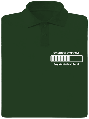 Gondolkodom férfi pólóingek Bottle Green Mal