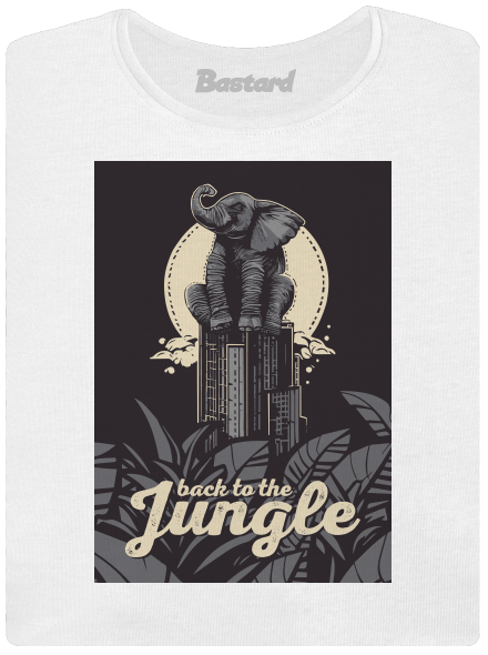 Back to the jungle prémium női póló White