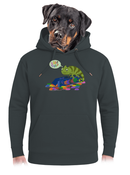 Zavart kaméleon unisex prémium pulóver Charcoal