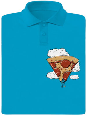 Pizza ejtőernyős férfi pólóingek Blue Atol