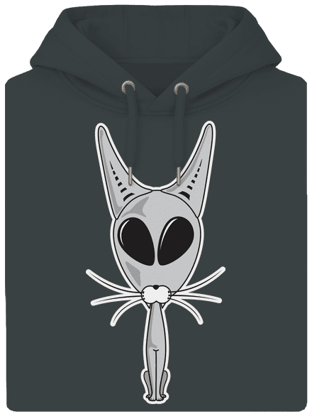 UFO cat unisex prémium pulóver Charcoal