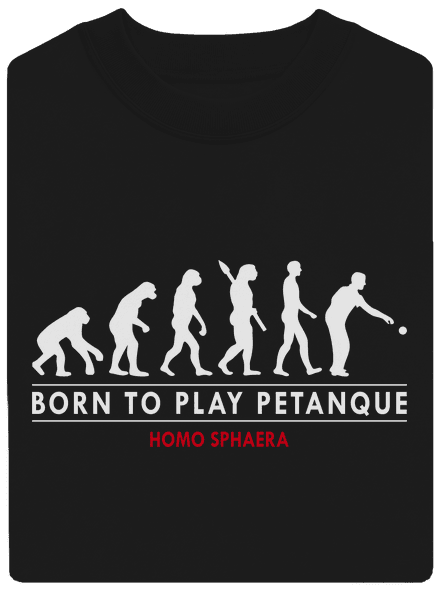 Born to play petanque unisex crewneck Black