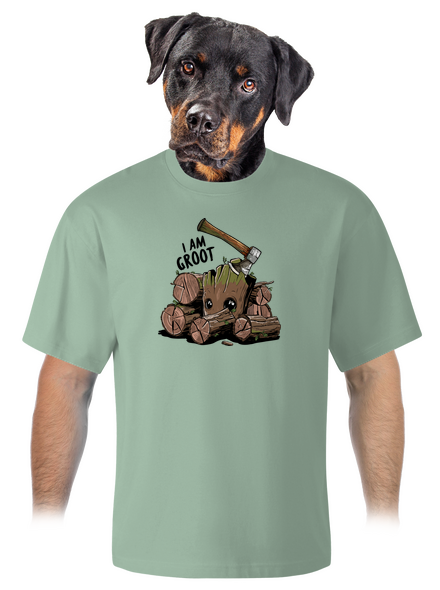 I Am Groot unisex túlméretezett póló Sage