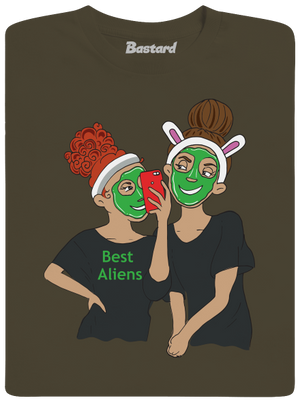 Best aliens férfi hosszú ujjú póló Urban Khaki