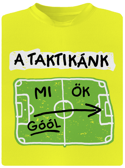 A futballtaktikánk férfi sportpóló Neon Yellow