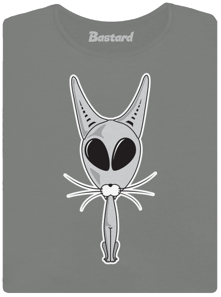 UFO cat női póló Dark Gray Melange
