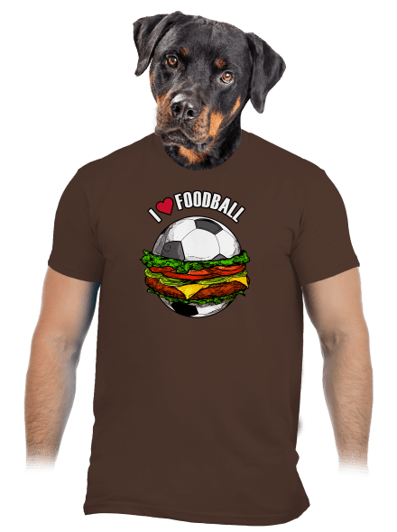 Foodball férfi póló Brown