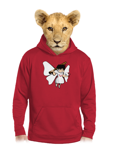 Fogtündér gyerek kenguruzsebes pulóver Fire Red