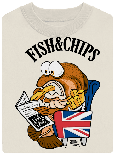 Fish and chips unisex crewneck Off White