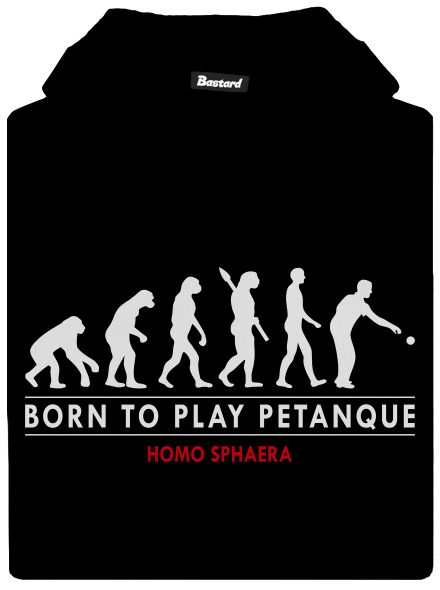 Born to play petanque gyerek kenguruzsebes pulóver Black