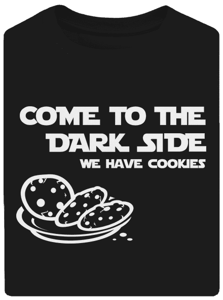 Come to the dark side unisex túlméretezett póló Black
