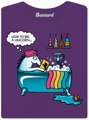 Mi kell az egyszarvúvá váláshoz prémium női póló Purple