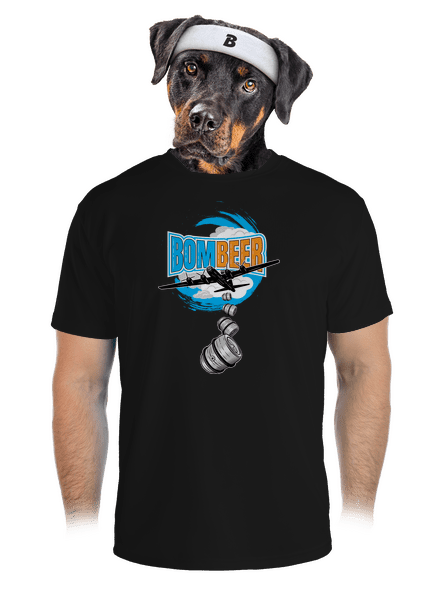 BomBeer férfi sportpóló Black