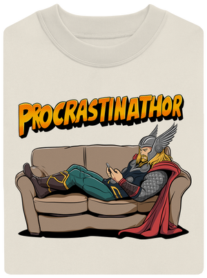 Procrastinathor unisex crewneck Off White