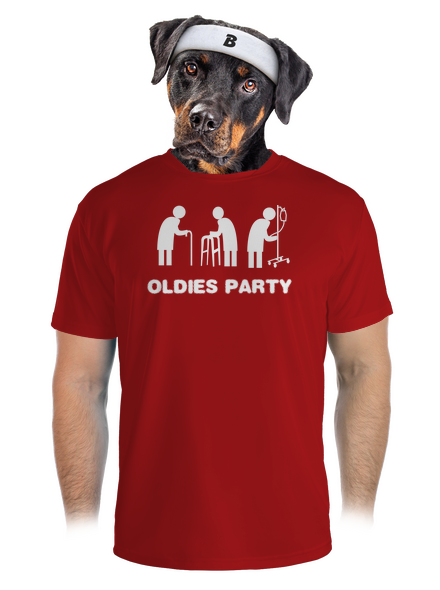 Oldies party férfi sportpóló Red Mal