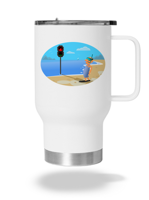 Biztonságos úszás termosz bögre White