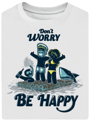 Don't worry unisex túlméretezett póló White