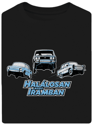 Halálosan lassú iramban unisex túlméretezett póló Black