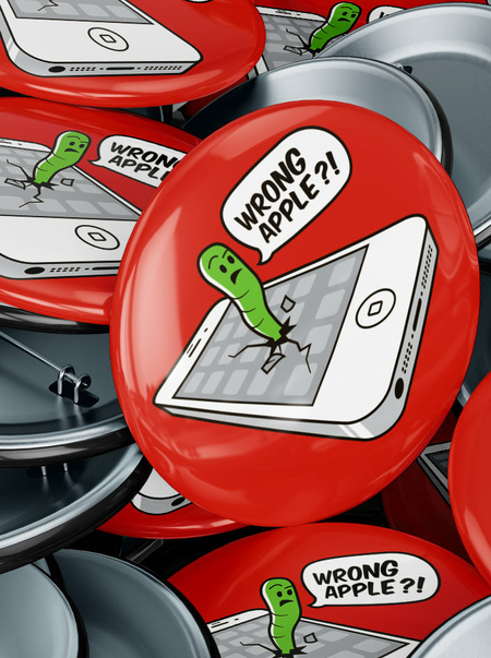 Wrong apple kitűző