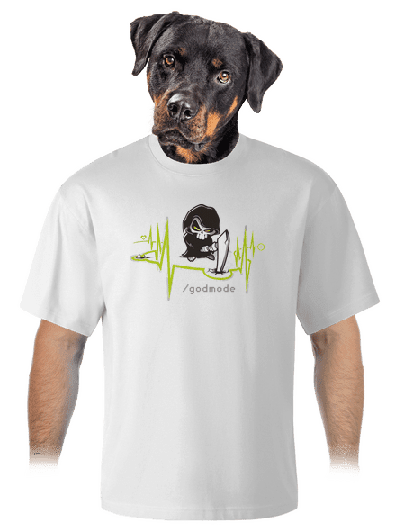 Isteni beavatkozás unisex túlméretezett póló White