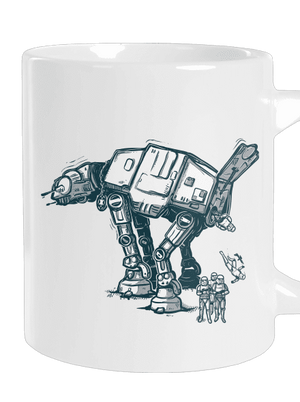 AT-AT nagy bögre White