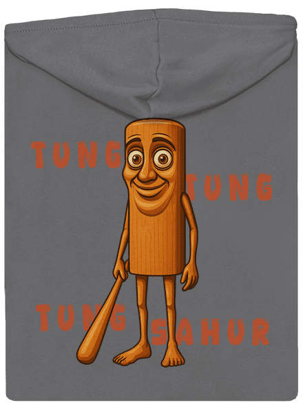 Tung Tung Tung Sahur – Italian Brainrot cipzáras női pulóver Steel Gray