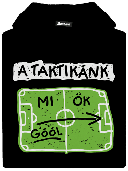 A futballtaktikánk gyerek kenguruzsebes pulóver Black