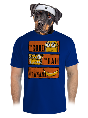 A Jó, a Rossz és a Banán férfi sportpóló Royal Blue Mal