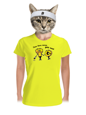 True love női sportpóló Neon Yellow