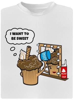 Sweet muffin gyerek sport póló White