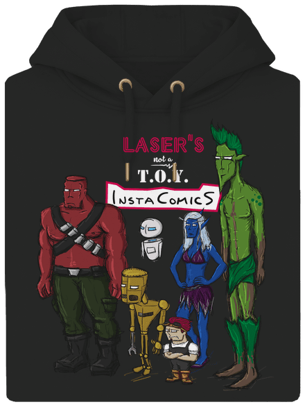 Laser's not a toy unisex prémium pulóver Dark Black