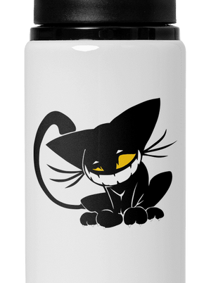 Evil cat kulacs White