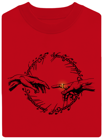 God of ring unisex crewneck Red