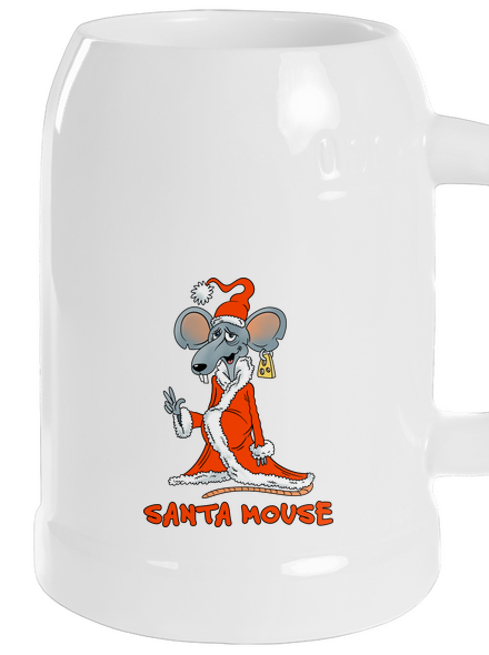 Santa mouse söröskorsó White