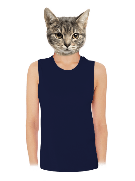 Nyomtatás nélkül női bővített trikó Navy