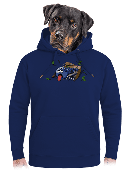 Áfonya unisex prémium pulóver Navy