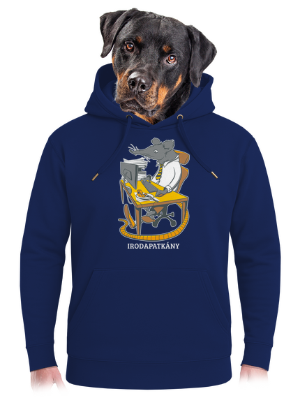 Irodapatkány unisex prémium pulóver Navy