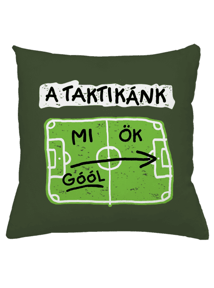 A futballtaktikánk párna Olive Green