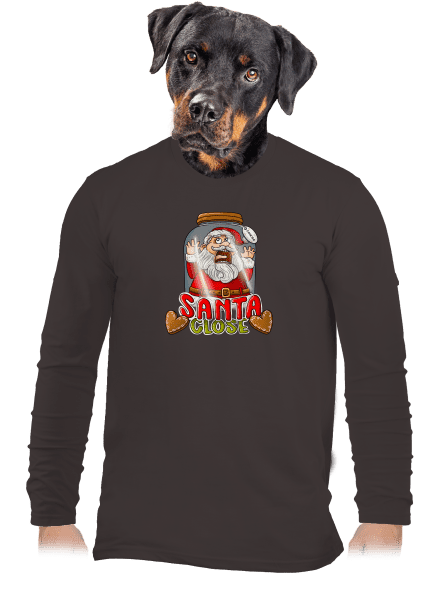 Santa Close férfi hosszú ujjú póló Bear Brown