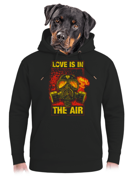 Love is in the air unisex prémium pulóver Dark Black