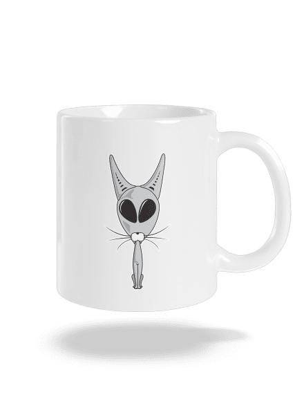 UFO cat hagyományos bögre White