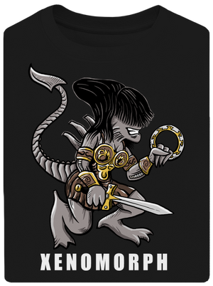 Xenomorph unisex túlméretezett póló Black