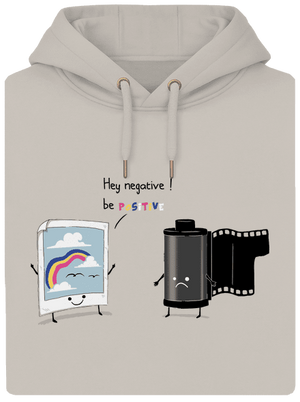 Légy pozitív unisex prémium pulóver Pastel Macchiato