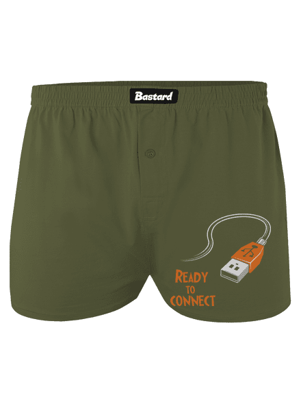 USB csatlakozás férfi alsó nadrág Khaki